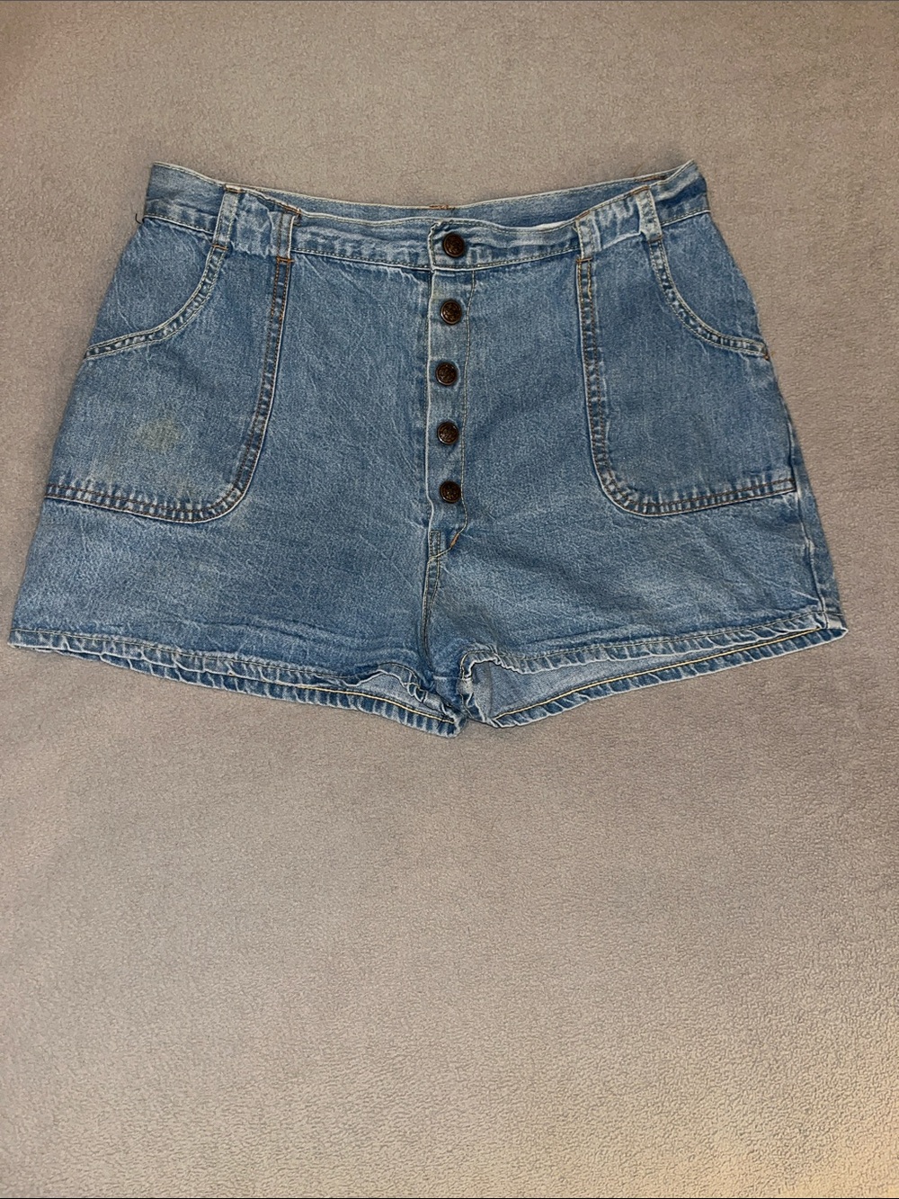 Vintage Snap Button Denim Shorts